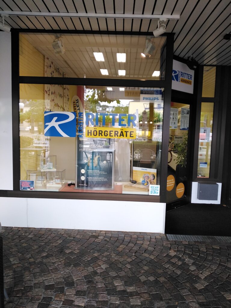 Die Außenansicht des Ritter Hörgeräte Fachgeschäfts in Konz