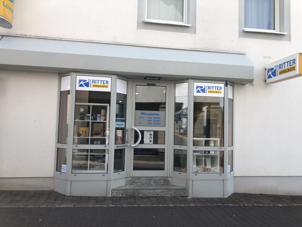 Außenansicht des Ritter Hörgeräte Fachgeschäfts in Hermeskeil
